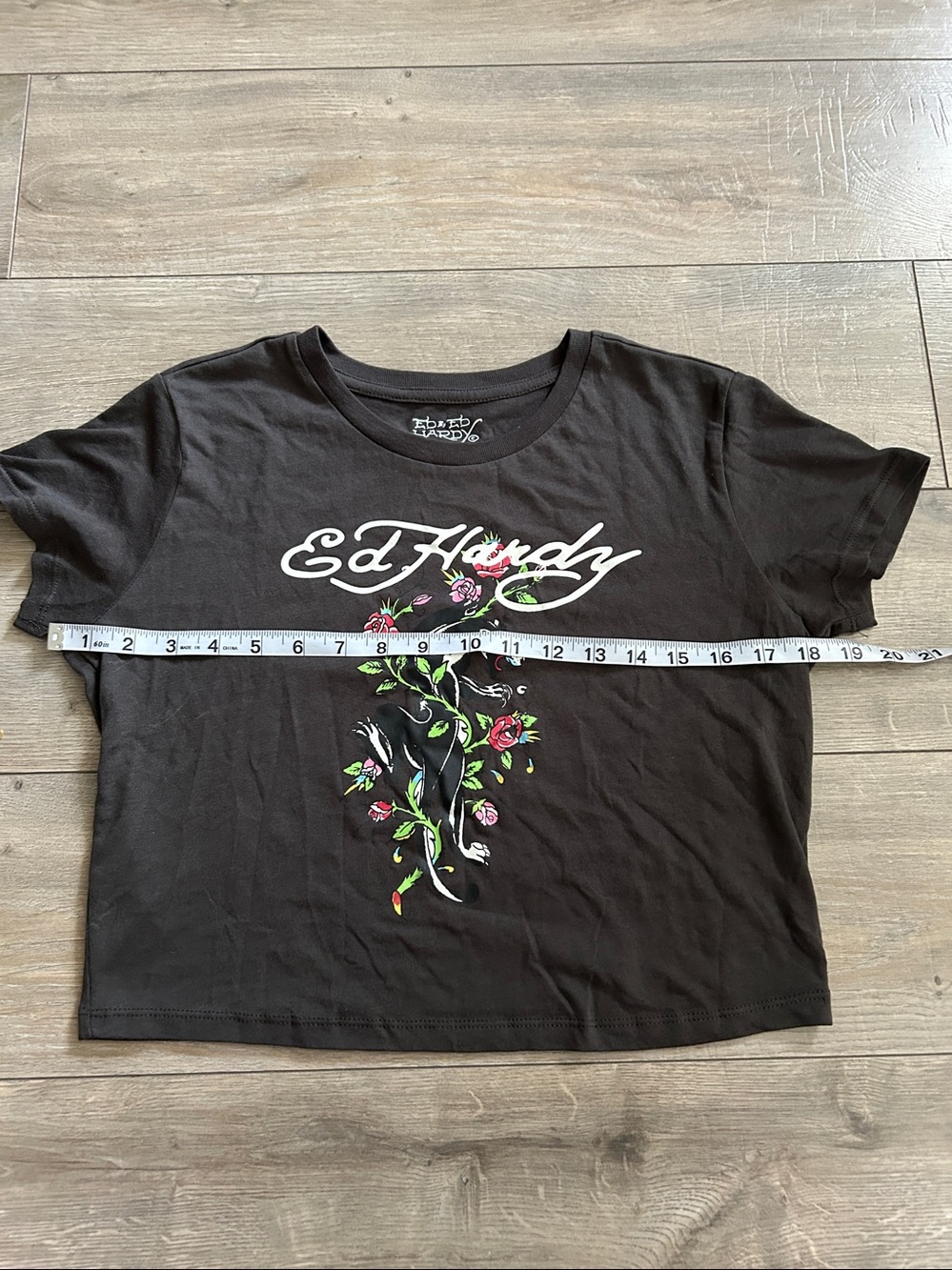Ed Hardy Black Orchid Rhinestone Tee - Picture 8 of 12